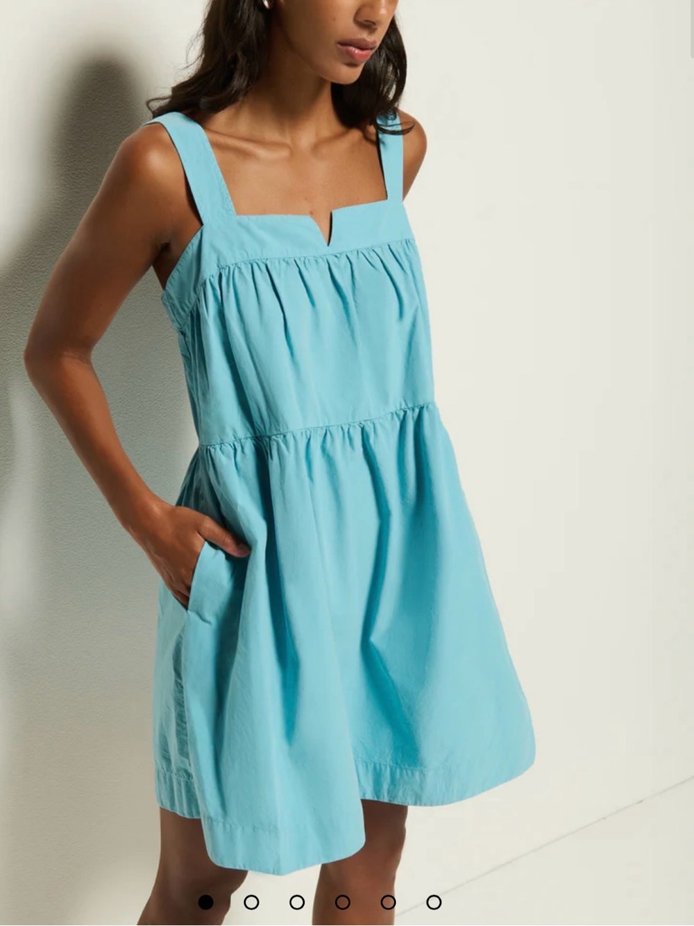 NATION Los Angeles Claribel Mini Blue Dress - Teal/Blue (small)